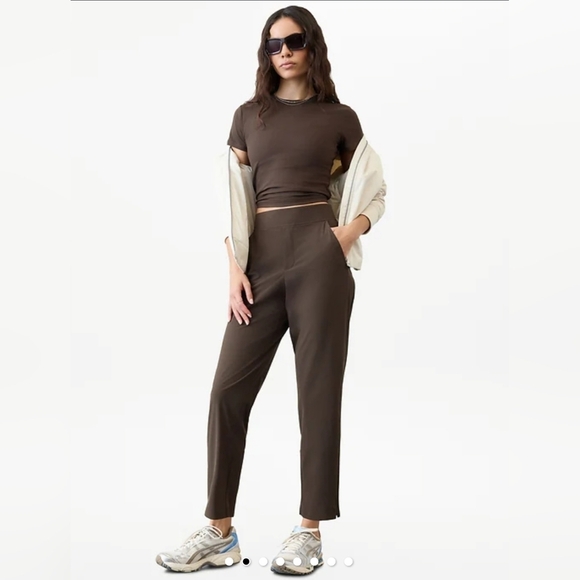ATHLETA Mid-rise Brooklyn Ankle Pant Size Brown 10 - Picture 9 of 9